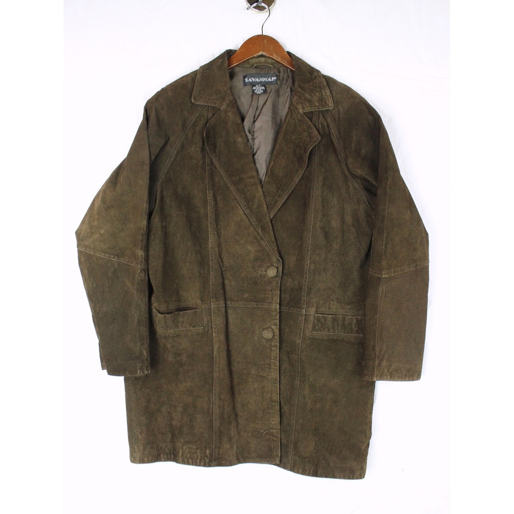 Vintage Western Ranchwear Brown Suede Leather Jacket Rugged Cowboy Size L